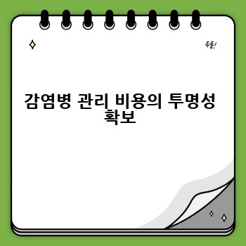 감염병 관리 비용의 투명성 확보