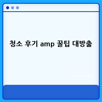  청소 후기 amp 꿀팁 대방출