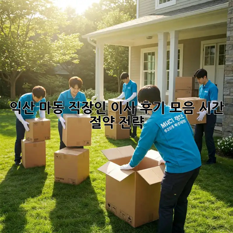 익산 마동 직장인 이사 후기 모음: 시간 절약 전략