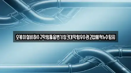오케이설비하수구막힘뚫음변기싱크대막힘우수관고압세척누수탐지
